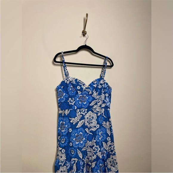 Farm Rio Full Of Flowers Sweetheart Midi Dress - Picture 6 of 8